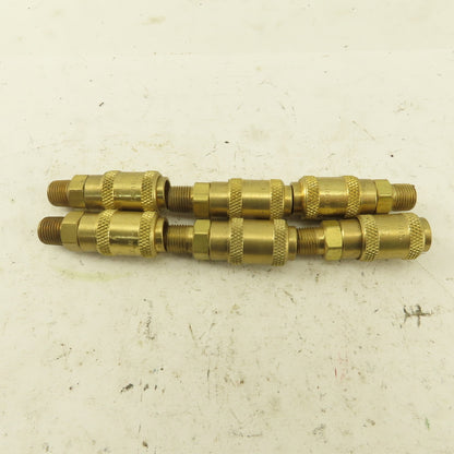 1A Series Brass Quick Disconnect 1/8" Body x 1/8" MNPT Lot of 6