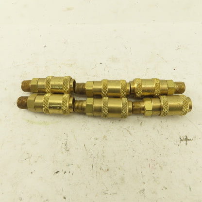 1A Series Brass Quick Disconnect 1/8" Body x 1/8" MNPT Lot of 6