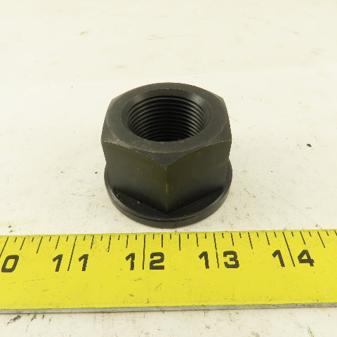1-1/4"-12  Black Oxide Self Locking Flange Leveling Hex Nut 2-1/4" Flange Dia.