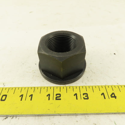 1-1/4"-12  Black Oxide Self Locking Flange Leveling Hex Nut 2-1/4" Flange Dia.