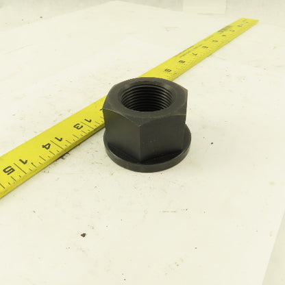 1-1/4"-12  Black Oxide Self Locking Flange Leveling Hex Nut 2-1/4" Flange Dia.