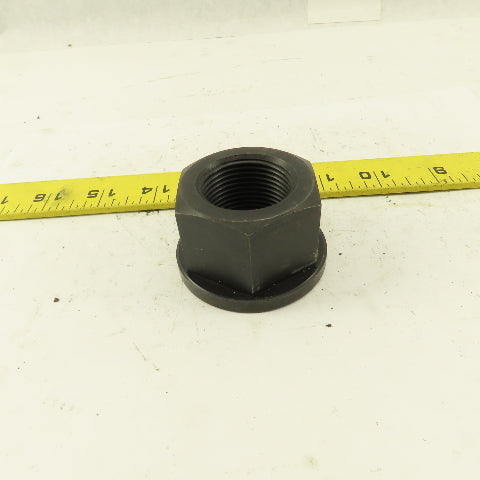 1-1/4"-12  Black Oxide Self Locking Flange Leveling Hex Nut 2-1/4" Flange Dia.