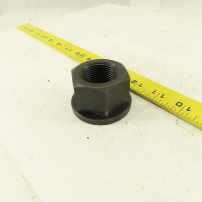 1-1/4"-12  Black Oxide Self Locking Flange Leveling Hex Nut 2-1/4" Flange Dia.