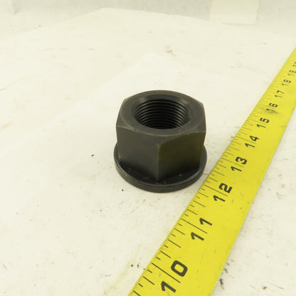 1-1/4"-12  Black Oxide Self Locking Flange Leveling Hex Nut 2-1/4" Flange Dia.