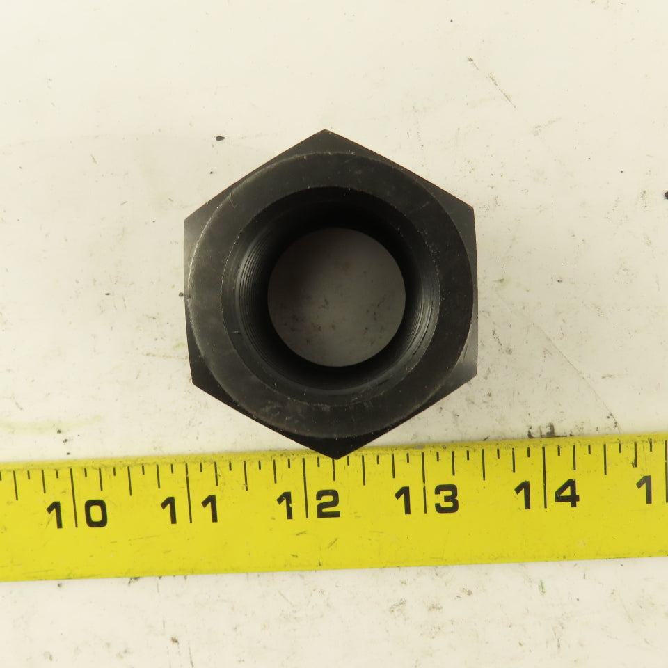 1-1/4"-12  Black Oxide Self Locking Flange Leveling Hex Nut 2-1/4" Flange Dia.