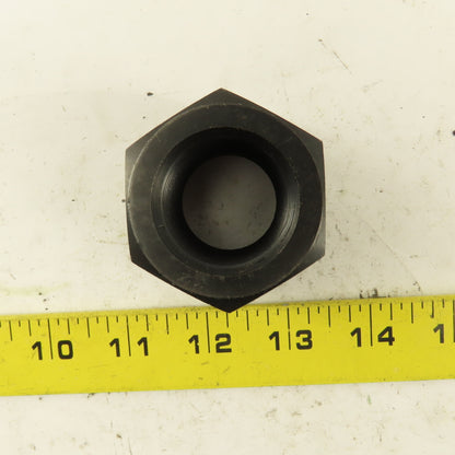 1-1/4"-12  Black Oxide Self Locking Flange Leveling Hex Nut 2-1/4" Flange Dia.