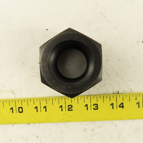 1-1/4"-12  Black Oxide Self Locking Flange Leveling Hex Nut 2-1/4" Flange Dia.