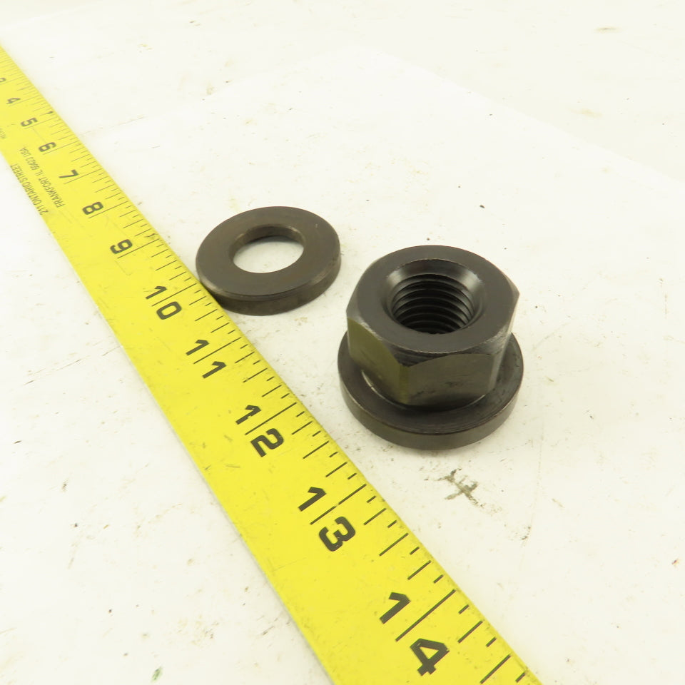 3/4"-10 Flange Leveling Hex Nut And Washer 1-5/8" Flange Dia. Lot Of 2
