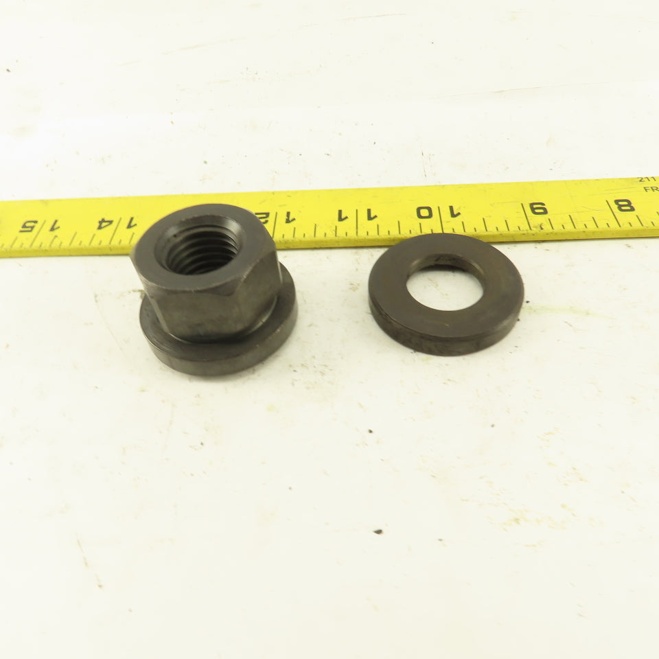 3/4"-10 Flange Leveling Hex Nut And Washer 1-5/8" Flange Dia. Lot Of 2