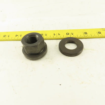 3/4"-10 Flange Leveling Hex Nut And Washer 1-5/8" Flange Dia. Lot Of 2