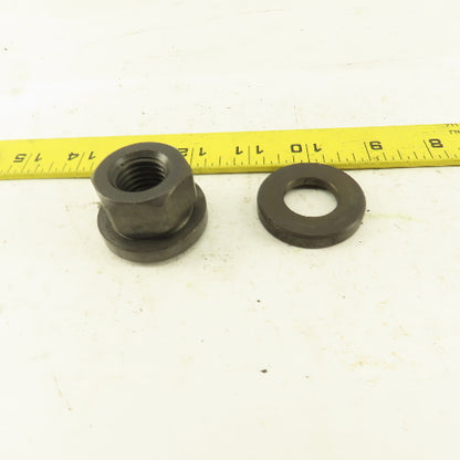 3/4"-10 Flange Leveling Hex Nut And Washer 1-5/8" Flange Dia. Lot Of 2