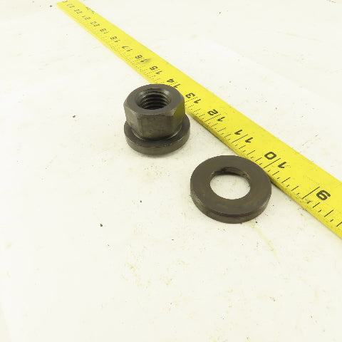 3/4"-10 Flange Leveling Hex Nut And Washer 1-5/8" Flange Dia. Lot Of 2
