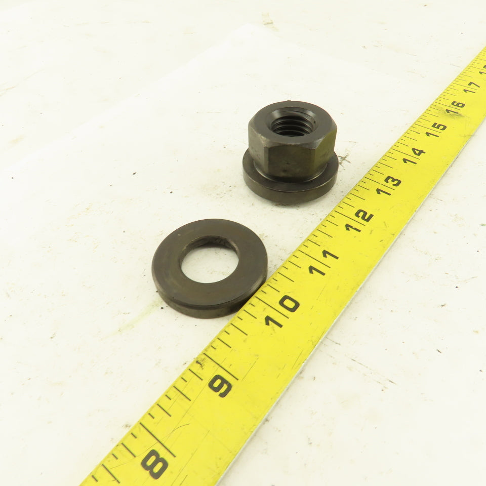 3/4"-10 Flange Leveling Hex Nut And Washer 1-5/8" Flange Dia. Lot Of 2