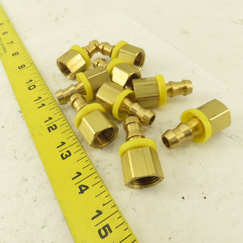 Hex Brass Hose Barb for 3/8" ID Hose X 3/8" Female NPT Lot of 9