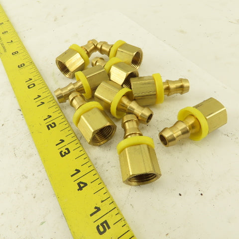 Hex Brass Hose Barb for 3/8" ID Hose X 3/8" Female NPT Lot of 9