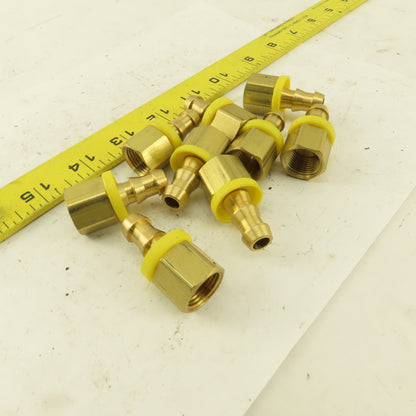 Hex Brass Hose Barb for 3/8" ID Hose X 3/8" Female NPT Lot of 9