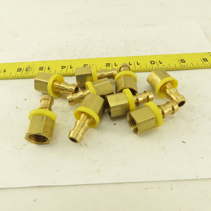 Hex Brass Hose Barb for 3/8" ID Hose X 3/8" Female NPT Lot of 9