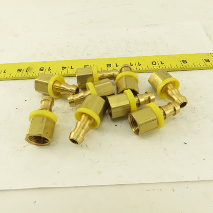 Hex Brass Hose Barb for 3/8" ID Hose X 3/8" Female NPT Lot of 9