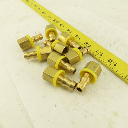Hex Brass Hose Barb for 3/8" ID Hose X 3/8" Female NPT Lot of 9