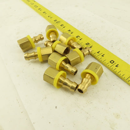 Hex Brass Hose Barb for 3/8" ID Hose X 3/8" Female NPT Lot of 9