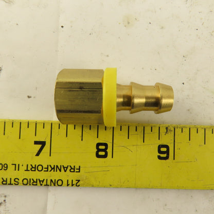 Hex Brass Hose Barb for 3/8" ID Hose X 3/8" Female NPT Lot of 9
