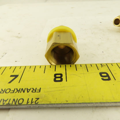 Hex Brass Hose Barb for 3/8" ID Hose X 3/8" Female NPT Lot of 9
