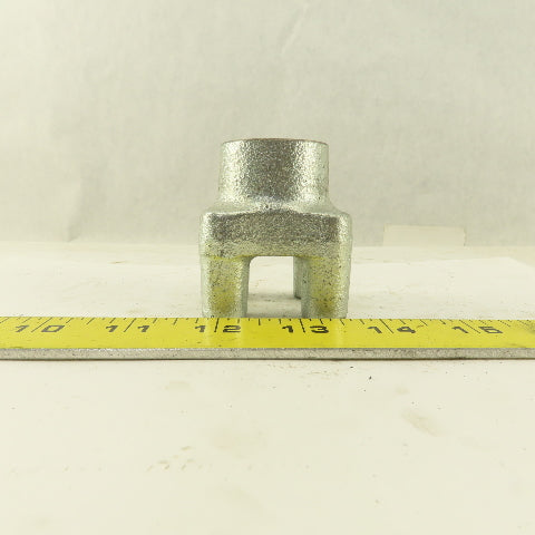 2" Square Cast Iron Zinc Plated Bar Knob 5/8-11 Thread