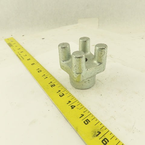 2" Square Cast Iron Zinc Plated Bar Knob 5/8-11 Thread