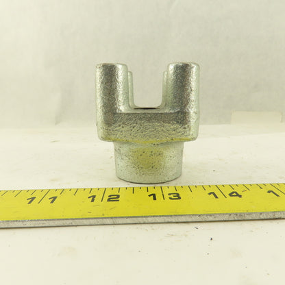 2" Square Cast Iron Zinc Plated Bar Knob 5/8-11 Thread