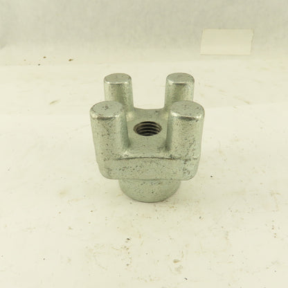 2" Square Cast Iron Zinc Plated Bar Knob 5/8-11 Thread