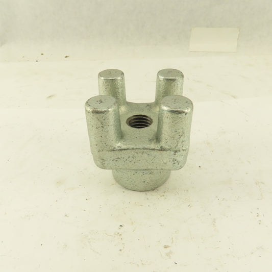 2" Square Cast Iron Zinc Plated Bar Knob 5/8-11 Thread