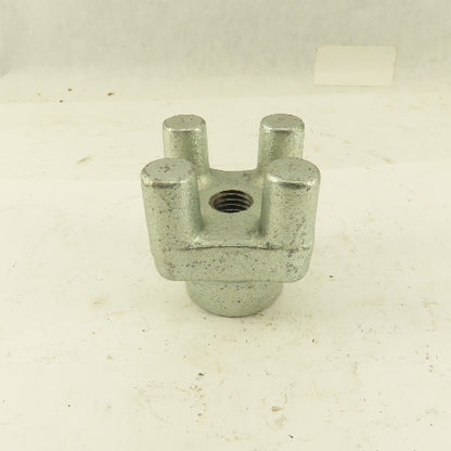 2" Square Cast Iron Zinc Plated Bar Knob 5/8-11 Thread
