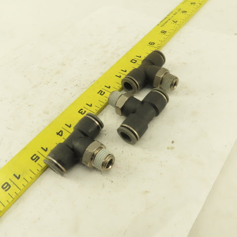 Push to Connect Branch Tee 3/8" Tube x 1/4" NPT Male Lot of 3