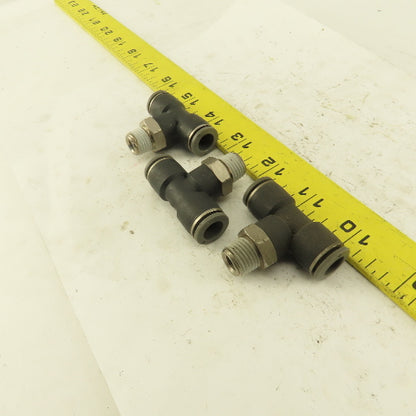 Push to Connect Branch Tee 3/8" Tube x 1/4" NPT Male Lot of 3
