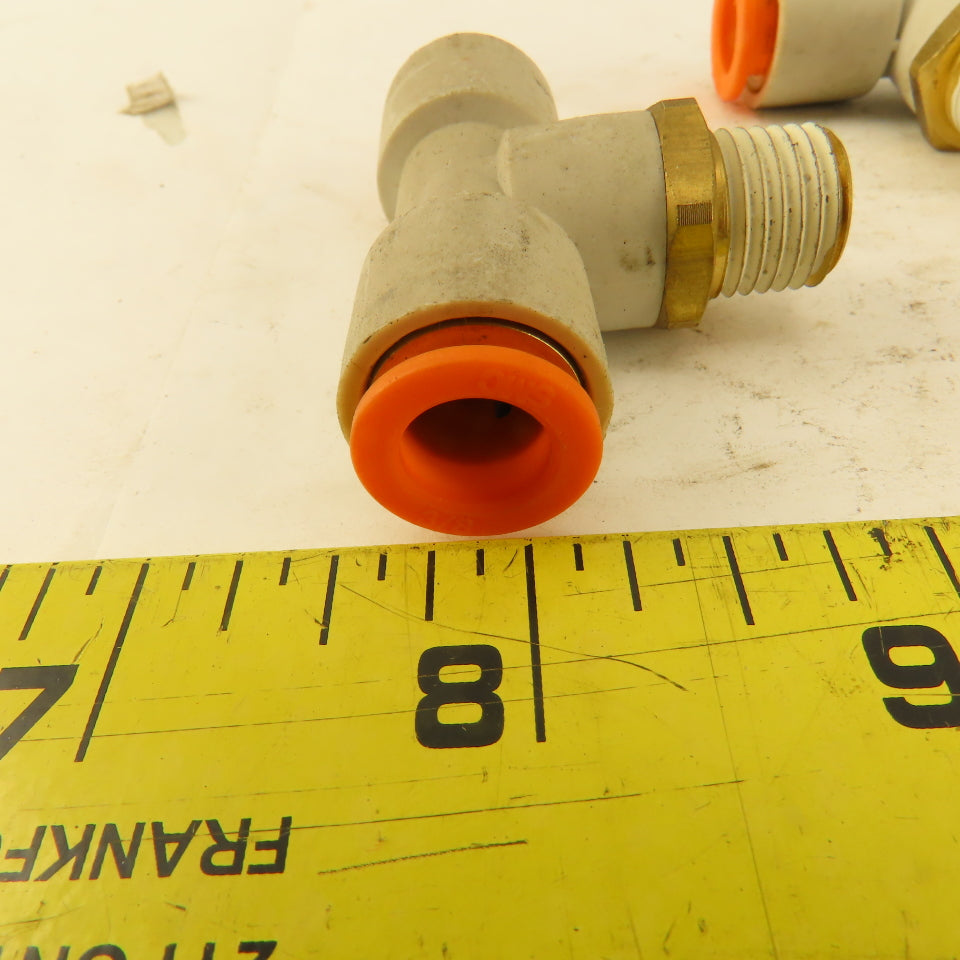 Push to Connect Branch Tee 3/8" Tube x 1/4" NPT Male Lot of 7