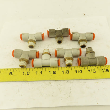 Push to Connect Branch Tee 3/8" Tube x 1/4" NPT Male Lot of 7