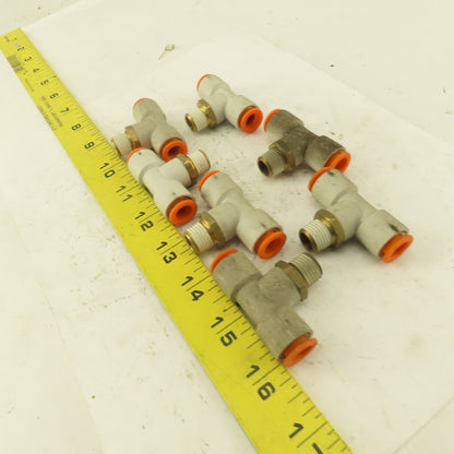 Push to Connect Branch Tee 3/8" Tube x 1/4" NPT Male Lot of 7