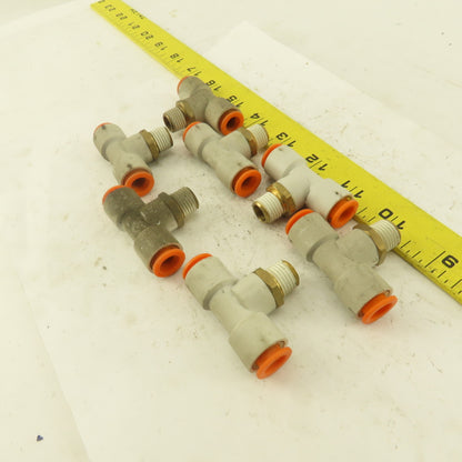 Push to Connect Branch Tee 3/8" Tube x 1/4" NPT Male Lot of 7