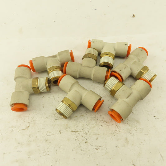 Push to Connect Branch Tee 3/8" Tube x 3/8" NPT Male Lot of 7