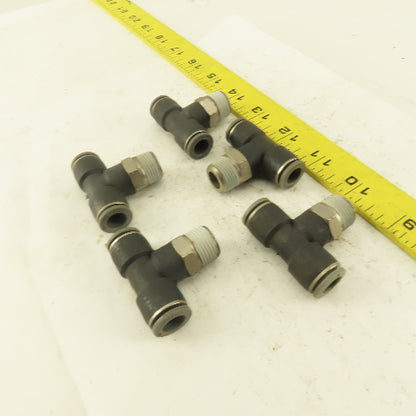 Push to Connect Branch Tee 3/8" Tube x 3/8" NPT Male Lot of 5