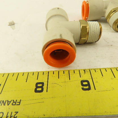Push to Connect Branch Tee 1/2" Tube x 3/8" NPT Male Lot of 5