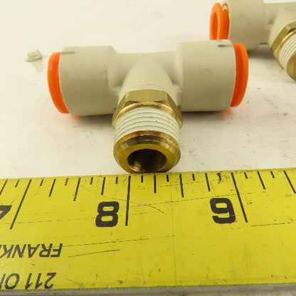 Push to Connect Branch Tee 1/2" Tube x 3/8" NPT Male Lot of 5
