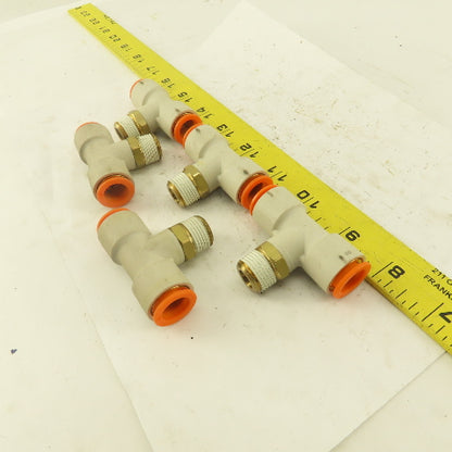 Push to Connect Branch Tee 1/2" Tube x 3/8" NPT Male Lot of 5