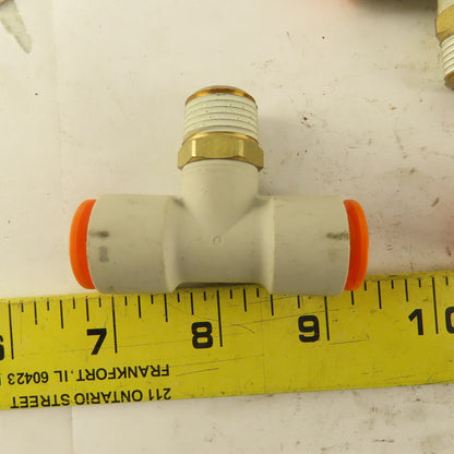 Push to Connect Branch Tee 1/2" Tube x 3/8" NPT Male Lot of 5