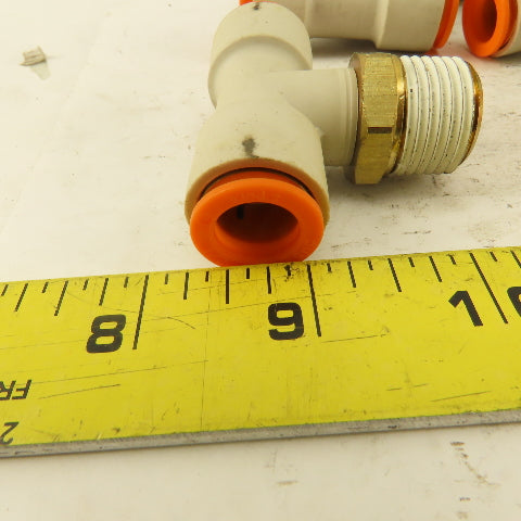 Push to Connect Branch Tee 1/2" Tube x 1/2" NPT Male Lot of 7