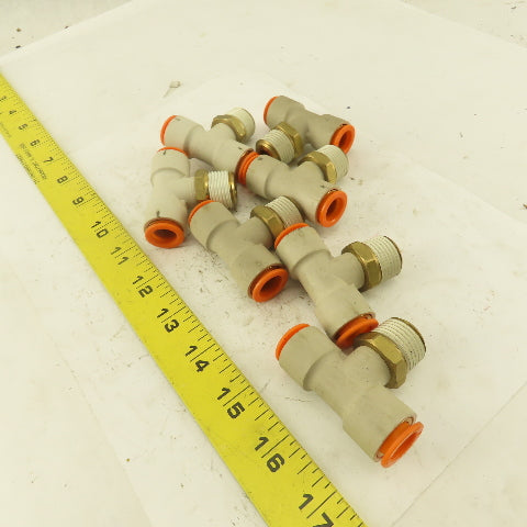 Push to Connect Branch Tee 1/2" Tube x 1/2" NPT Male Lot of 7