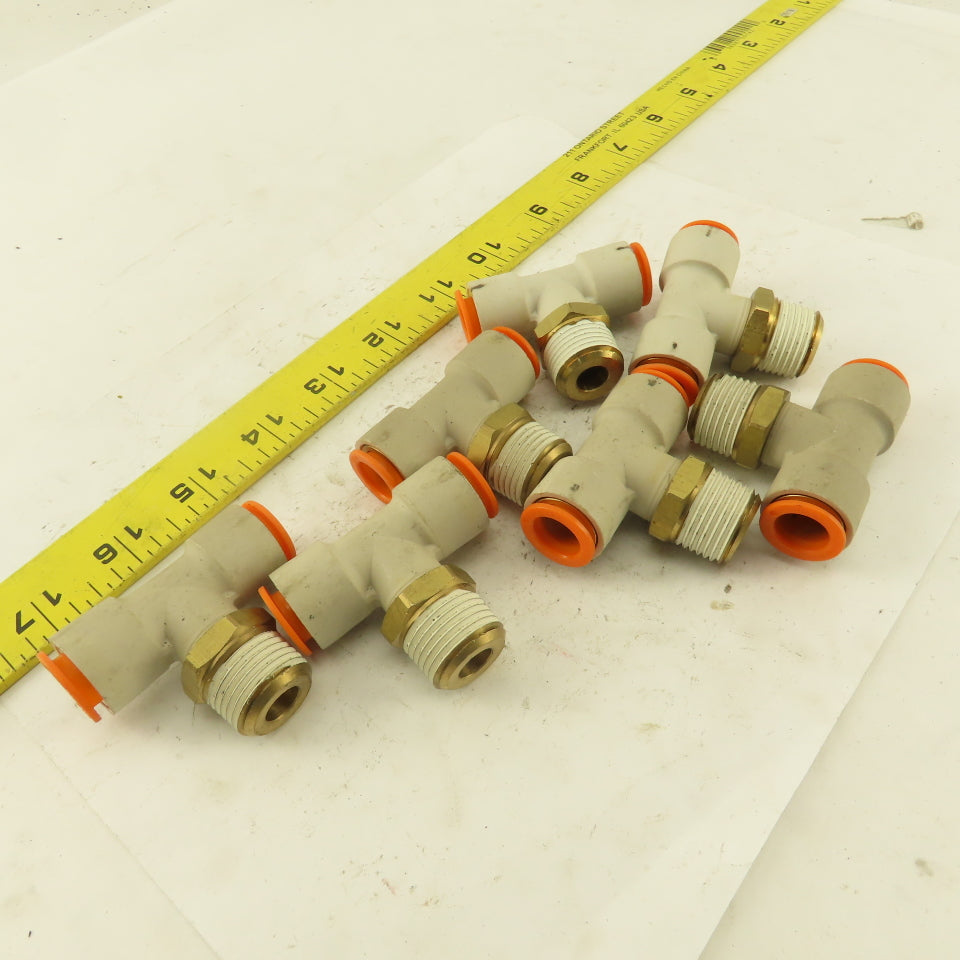 Push to Connect Branch Tee 1/2" Tube x 1/2" NPT Male Lot of 7