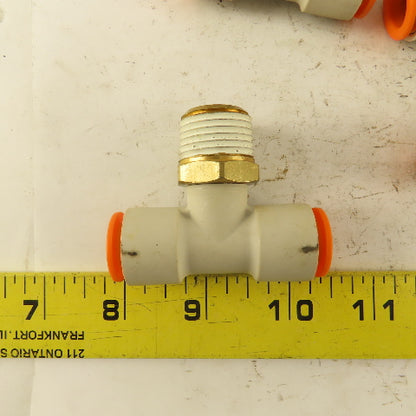 Push to Connect Branch Tee 1/2" Tube x 1/2" NPT Male Lot of 7