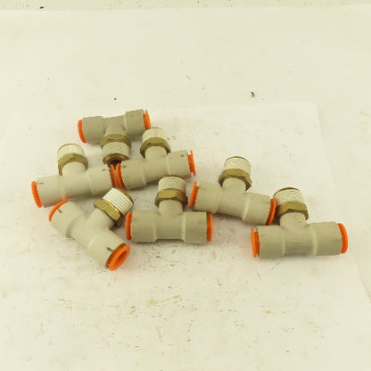 Push to Connect Branch Tee 1/2" Tube x 1/2" NPT Male Lot of 7