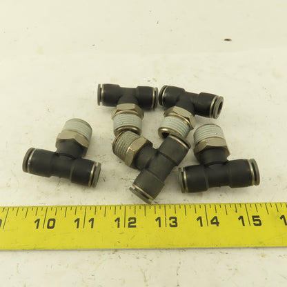 Push to Connect Branch Tee 3/8" Tube x 1/2" NPT Male Lot of 5
